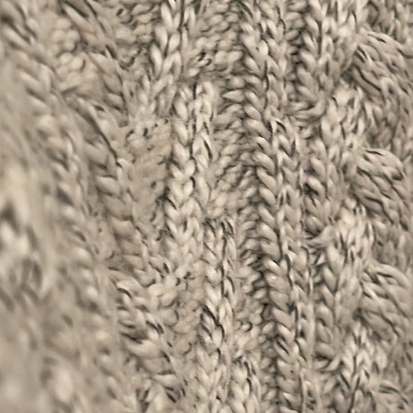 Super dry JPN wool blend women’s sz S heavy cable knit gray heather sweater - Picture 5 of 17